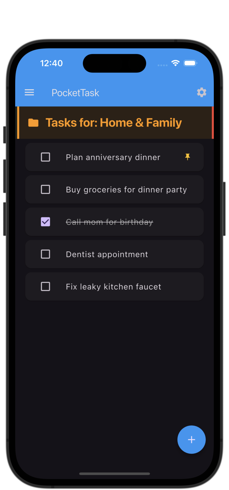 Blue theme screenshot