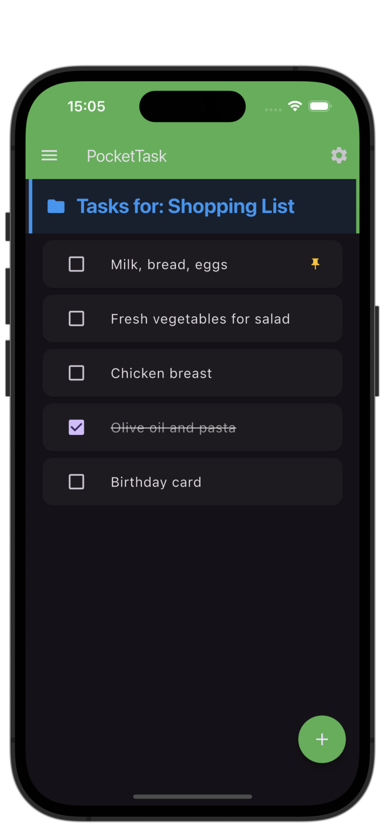 Green theme screenshot